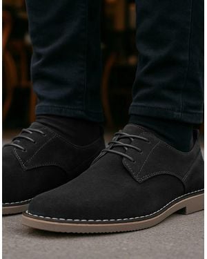 Popps Jonas Suede Desert Shoes - Black