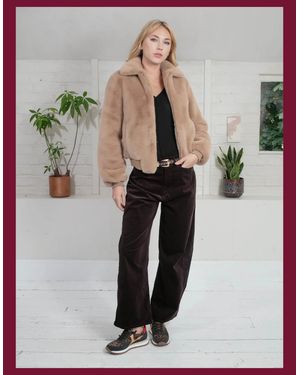 Nooki Design Beatrix Faux Fur Bomber - Natural