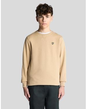 Lyle & Scott Cotton Crew Neck Sweatshirt - Natural