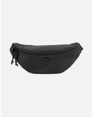 DIESEL D-Pack Metal Logo Nylon Belt Bag - Black