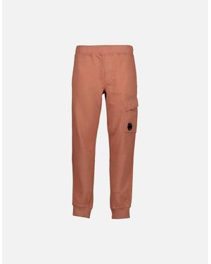 C.P. Company Brushed Fleece Lens Joggers - White