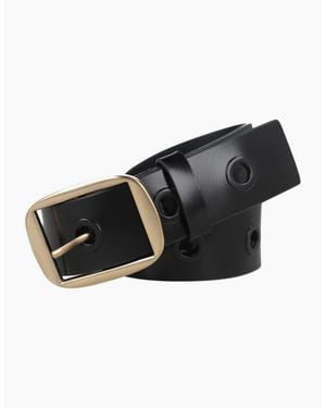 AllSaints Eyelet Leather Belt - Black