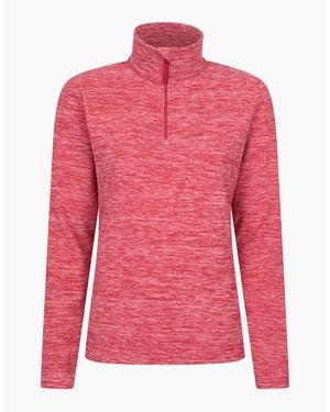 Mountain Warehouse Ladies Snowdon Melange Fleece Top - Pink