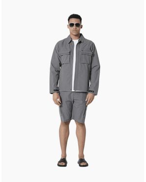 883 Police Revelstoke Stokevels Charcoal Technical Shorts Set - Grey