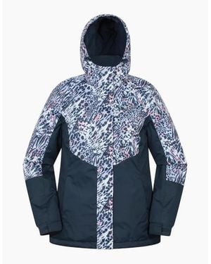 Mountain Warehouse Ladies Dawn Ii Animal Print Ski Jacket - Blue