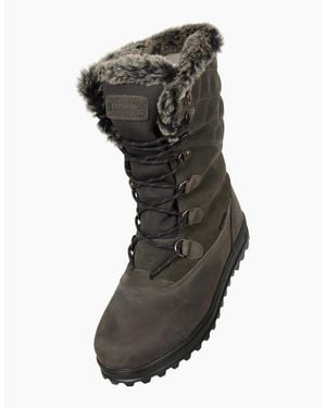 Mountain Warehouse Ladies Vostok Leather Snow Boots - Black