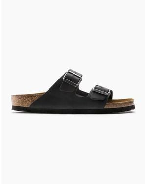 Birkenstock Arizona Oiled Leather Sandals - Black