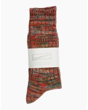 Anonymous Ism 5 Colour Mix Crew Cotton Socks - White