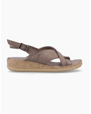 Hush Puppies Elena Cross Strap Sandals - Brown
