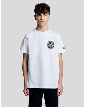 Lyle & Scott Graphic Badge Cotton T-Shirt - White