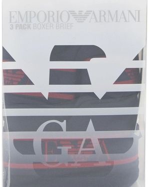 Emporio Armani 3 Pack Stretch Cotton Shorts - Grey