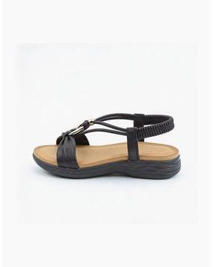 Heavenly Feet Chime Slingback Sandals - Black