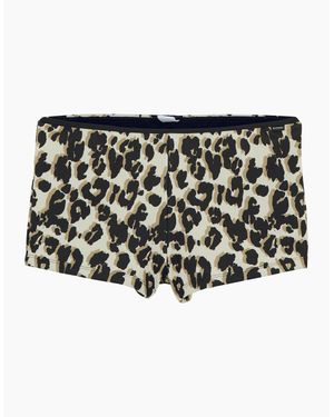 Regatta Ladies Aceana Leopard Print Bikini Shorts - Black