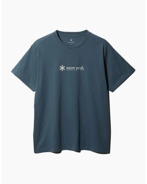 Snow Peak Snow Peak Soft Cotton Logo Short Sleeve T-Shirt - Blue
