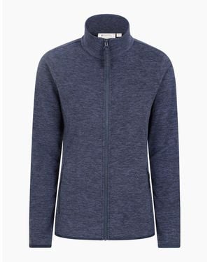 Mountain Warehouse Ladies Snowdon Ii Melange Full Zip Fleece Jacket - Blue