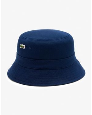 Lacoste Pique Bucket Hat - Blue