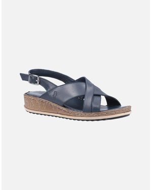 Hush Puppies Elena Leather Wedges - Blue