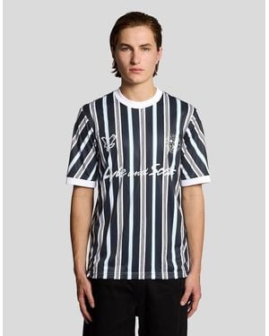 Lyle & Scott Prep Stripe Football Shirt - Blue