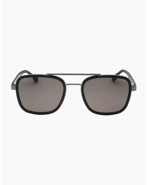 BOSS Polarized Lens Dark Ruthenium Sunglasses - Grey