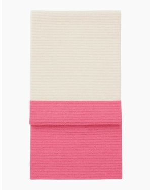 Ro&zo Colour Block Scarf With Cashmere - Pink