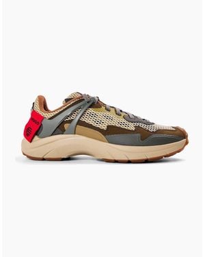 BOSS Go2 Mxmt Lace-Up Textured Trainers - Natural