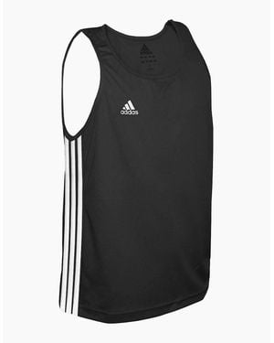 adidas Adult 3 Stripes Lightweight Boxing Vest - Black