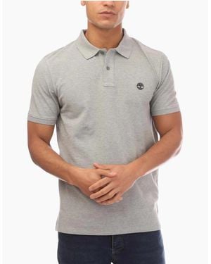 Timberland Polo Shirt Short Sleeve Millers River Pique Cotton Polo Shirts - Grey