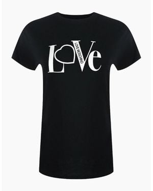 Love Moschino Love Logo T-Shirt - Black