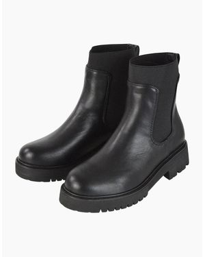 XY London Ladies Karev Chunky Ankle Chelsea Boots - Black