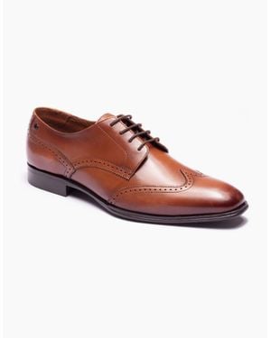 Base London London Sloane Leather Tan Brogues Shoes - Brown