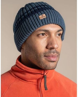 Craghoppers Shale Rib Knit Beanie - Blue