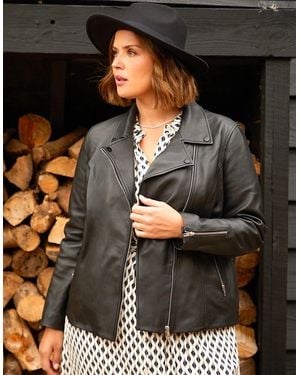 Live Unlimited London Leather Jacket - Black