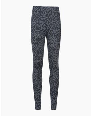 Mountain Warehouse Ladies Talus Leopard Print Thermal Leggings - Blue
