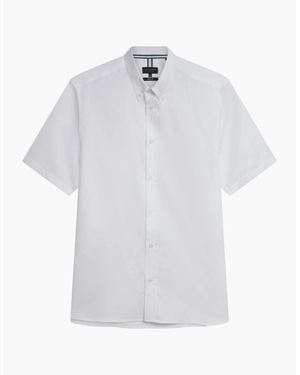 Ted Baker Alyth Regular Branded Oxford Shirt - White
