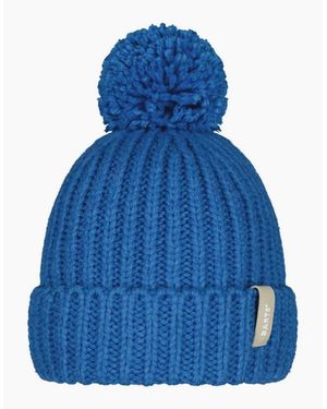 Barts Joansy Curffed Pom Pom Bobble Hat - Blue