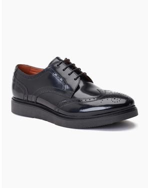 Base London Joe Brogue Shoes - Black