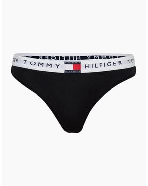 Tommy Hilfiger Heritage Cotton Thong - Black