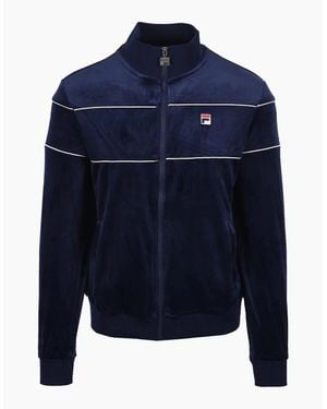 Fila Vittorio Velour Track Jacket /Gardenia - Blue