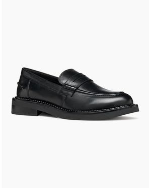 Geox Ladies D Serilda E Leather Loafers - Black