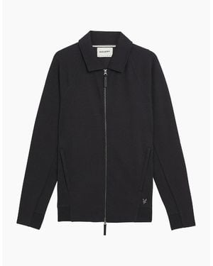 Lyle & Scott Interlock Collared Zip Through - Blue