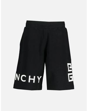Givenchy 4G Logo Embroidered Sweatshorts - Black