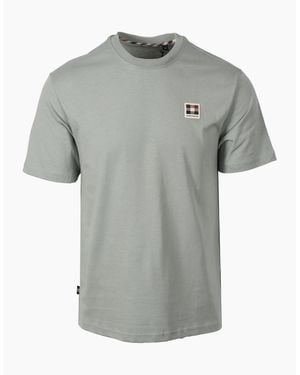 Aquascutum Club Check Badge T-Shirt - Grey