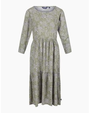 Regatta Briella Crew Neck Three Quarter Sleeve Maxi Dress - Grey