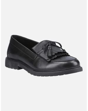 Hush Puppies Verity Kiltie Leather Loafers - Black