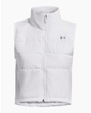 Under Armour Launch Solid Patterned Reflective Performance Vest - White
