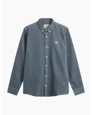 Carhartt L/S Madison Fine Cord Shirt Cozy/Wax - Blue