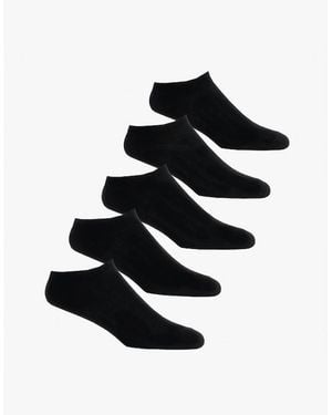 Jack & Jones Basic Multi Short Cotton Mix 5 Pack Socks - White