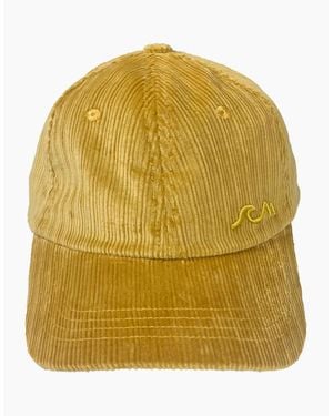 Bleubird Overland Corduroy 5 Panel Baseball Cap - Yellow