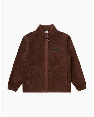 Parlez Amity Zip Thru Coffee Fleece - Brown