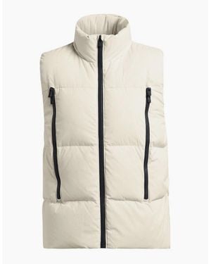 Under Armour Limitless Solid Patterned High Neck Gilet With Zipped Pocket - Natural